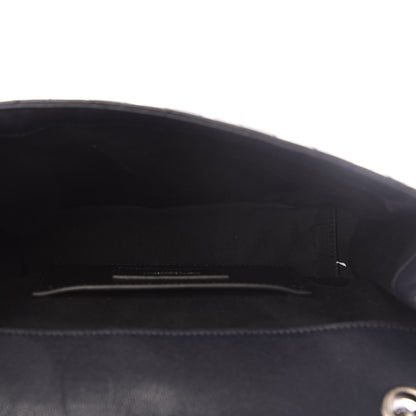 Saint Laurent Sheepskin Tri-Quilt Monogram Medium Soft Envelope Bag Deep Marine 4 of 8