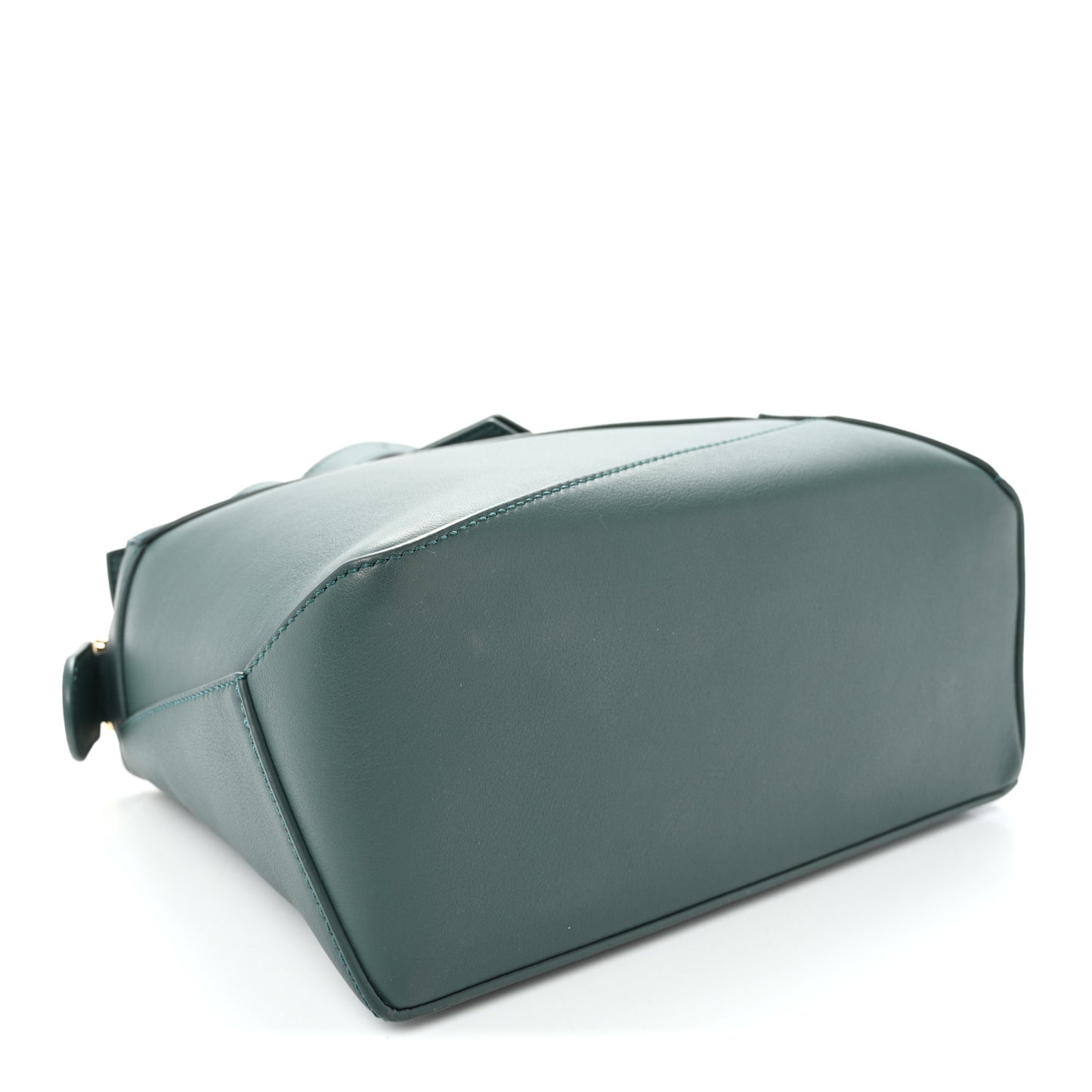 Calfskin Small Puzzle Edge Bag Bottle Green