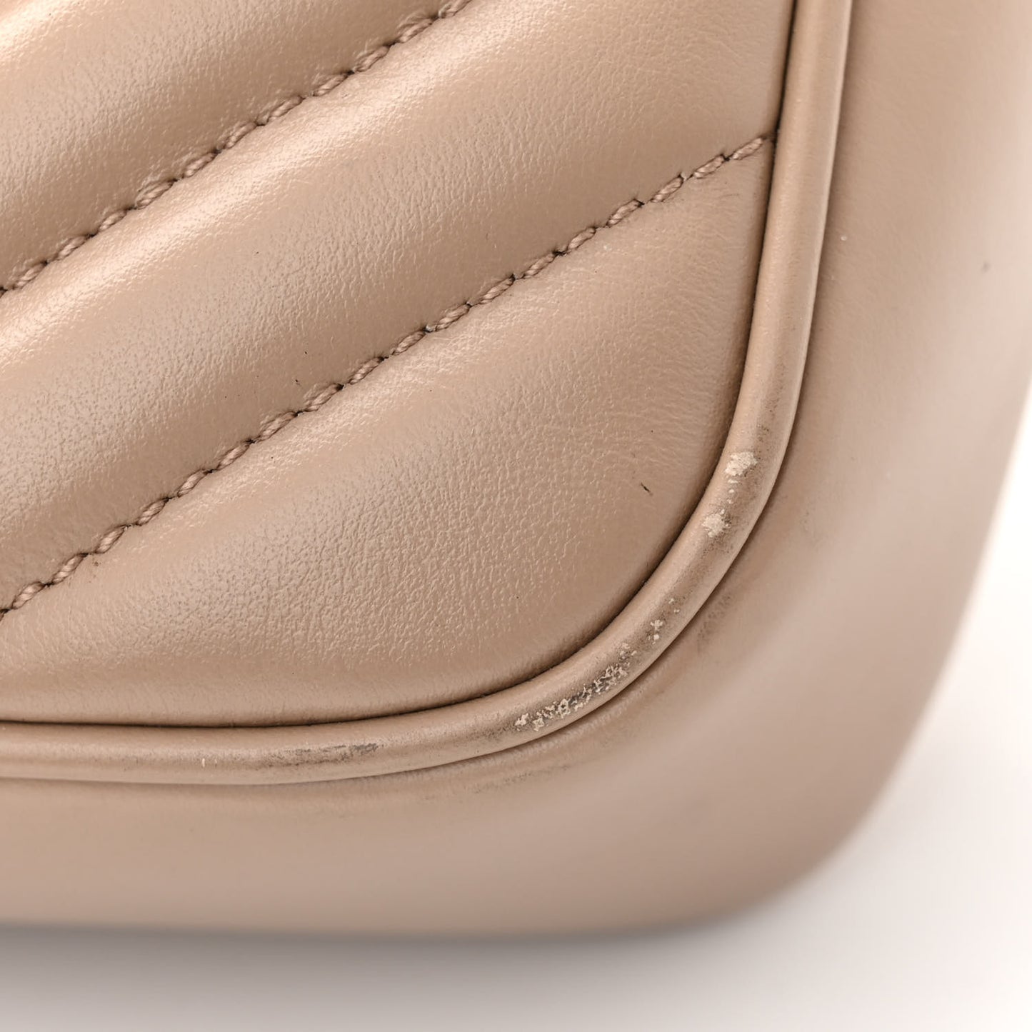 Calfskin Matelasse Monogram Lou Camera Bag Dark Beige