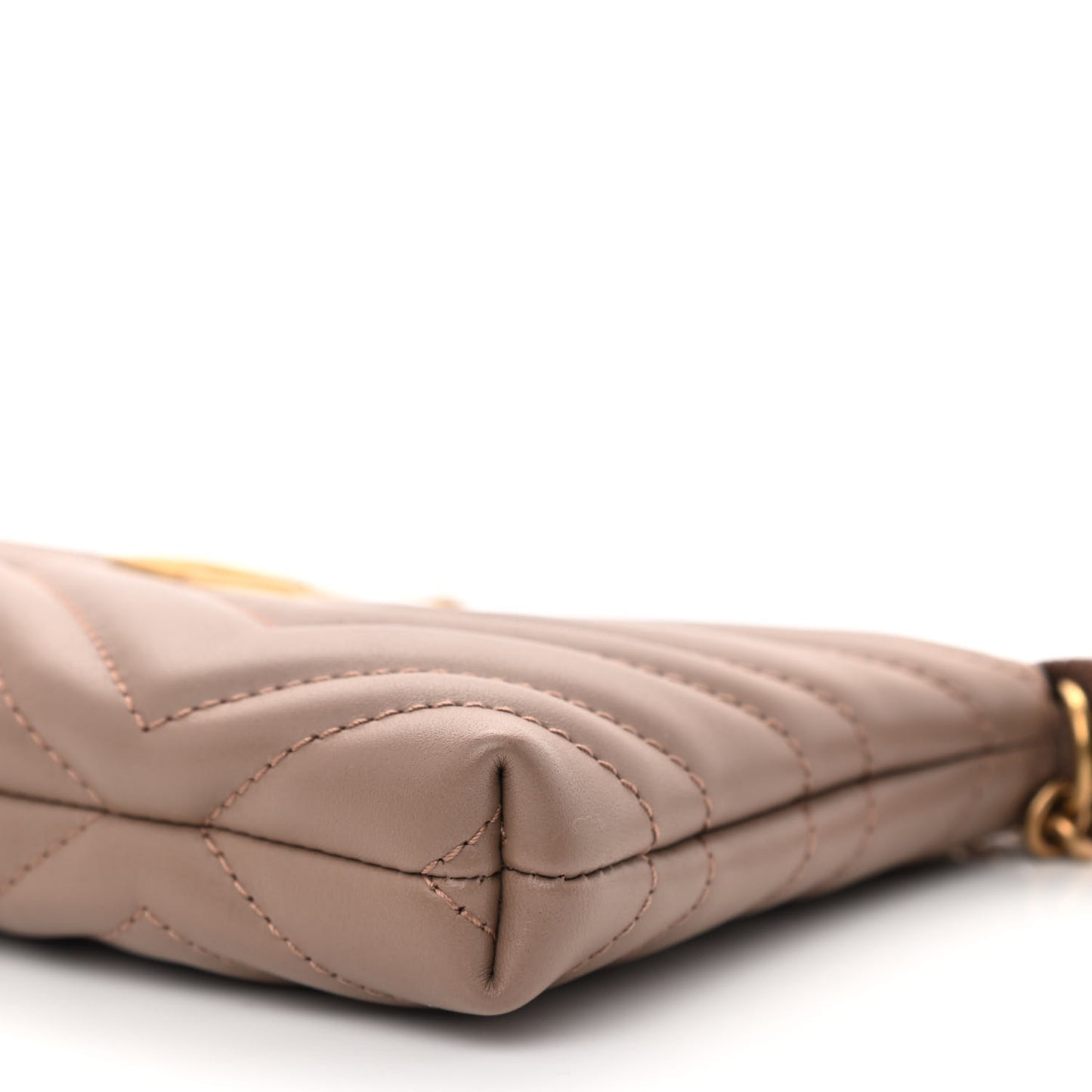 Calfskin Matelasse Mini GG Marmont Chain Bag Porcelain Rose