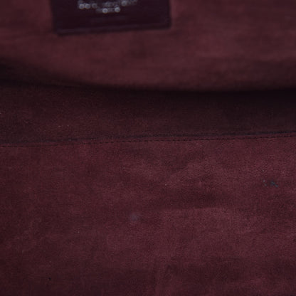 Saint Laurent Grained Calfskin Suede Medium Cabas Rive Gauche Amaranto 12 of 18