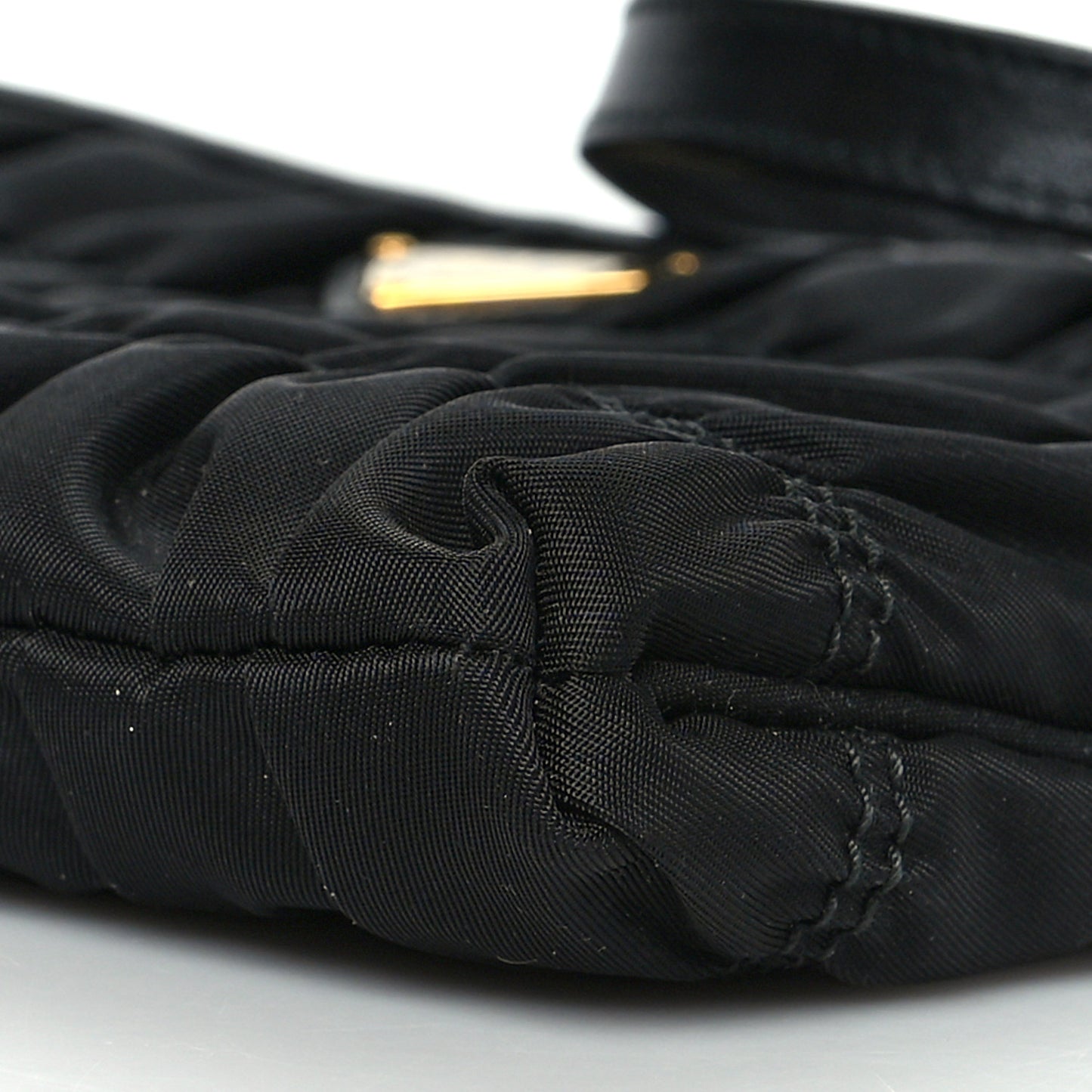 Tessuto Nylon Gaufre Shoulder Bag Black