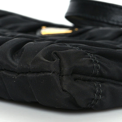 Prada Tessuto Nylon Gaufre Shoulder Bag Black 8 of 8
