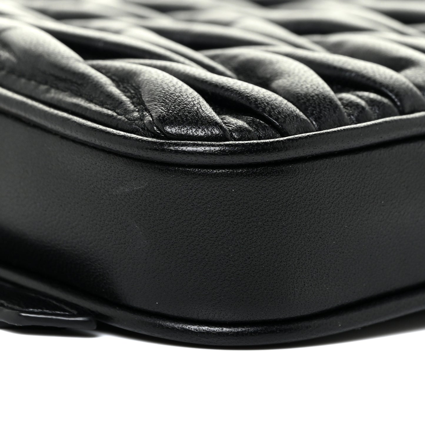 Nappa Matelasse Mini Bandoliera Crossbody Black