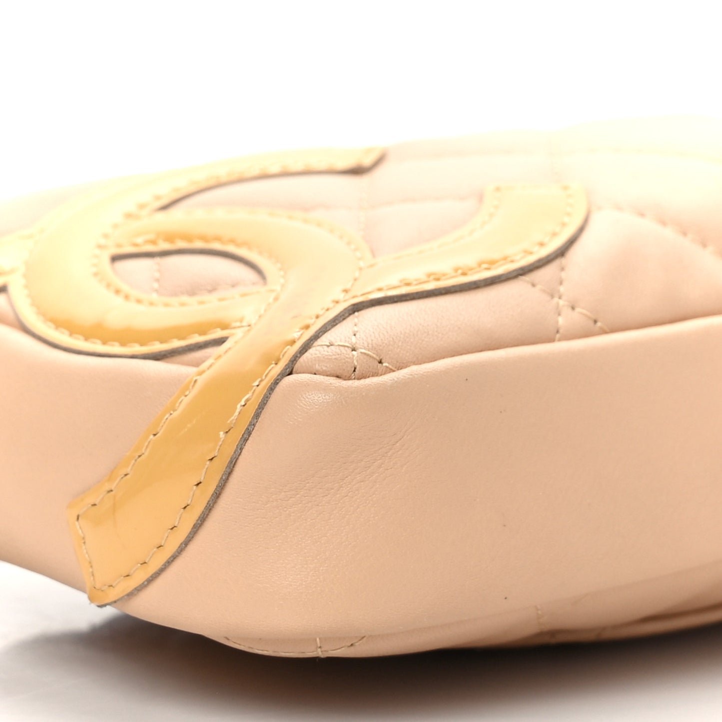 Calfskin Quilted Cambon Pochette Beige
