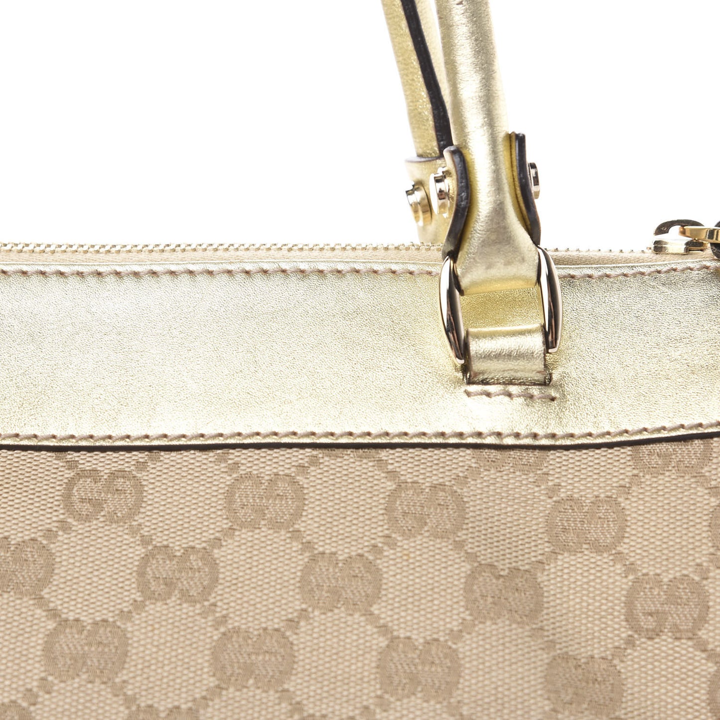 Metallic Monogram D Gold Tote Gold