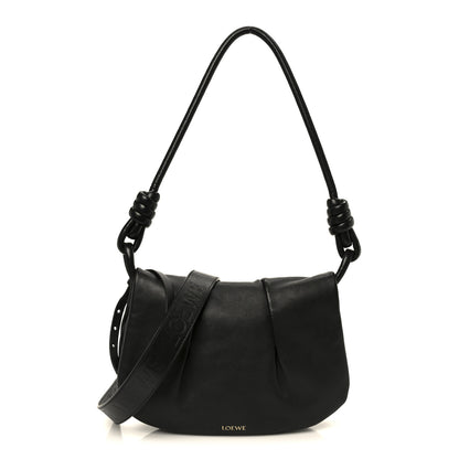 Loewe Shiny Nappa Calfskin Paseo Satchel Black 1 of 9