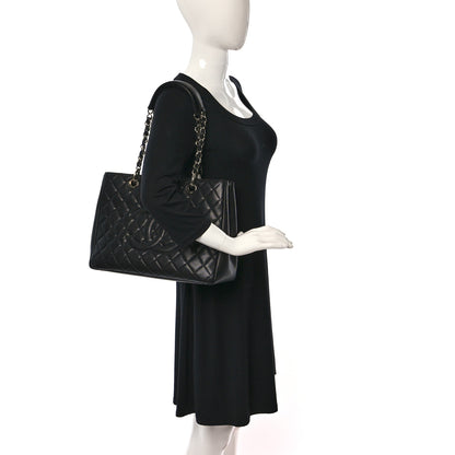 Chanel Caviar Quilted XL Grand Shopping Tote GST Black 2 of 8