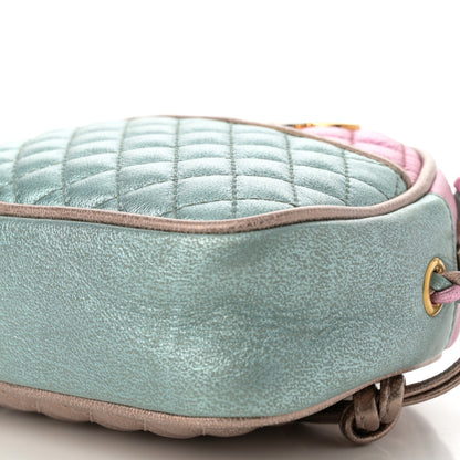 Gucci Laminated Nappa Trapuntata Mini Zumi Dome Shoulder Bag Rosa Lago Rame 10 of 10
