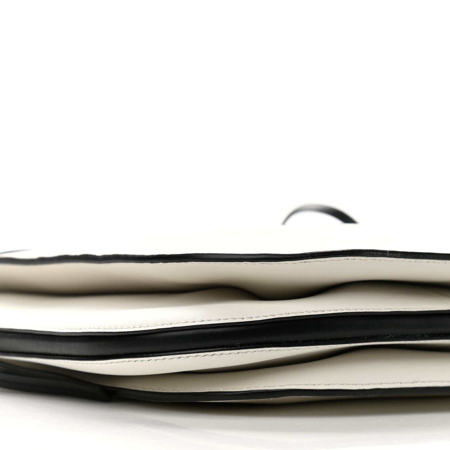 City Calfskin Small Margit Bag White Black