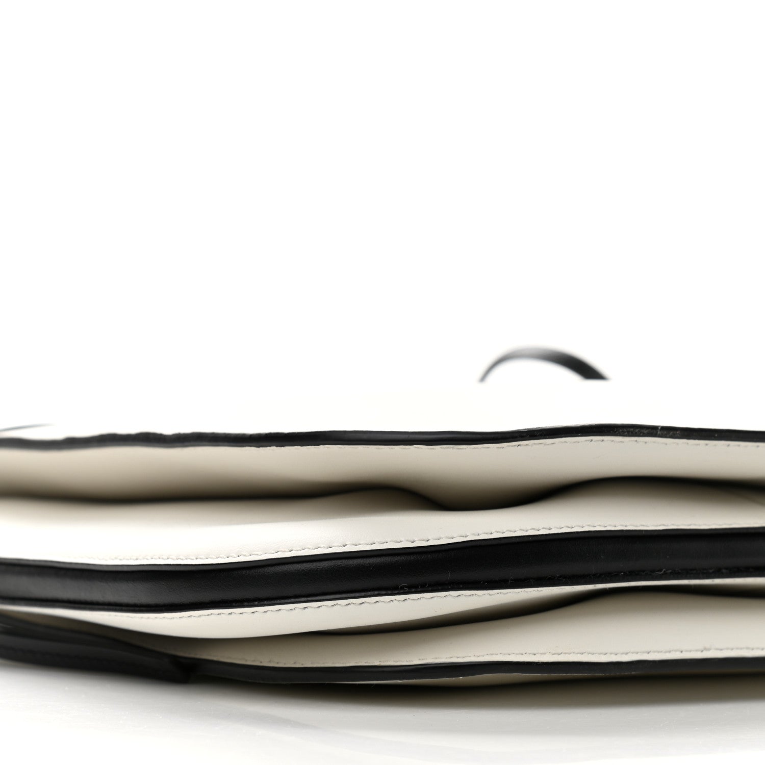 Prada City Calfskin Small Margit Bag White Black 8 of 11