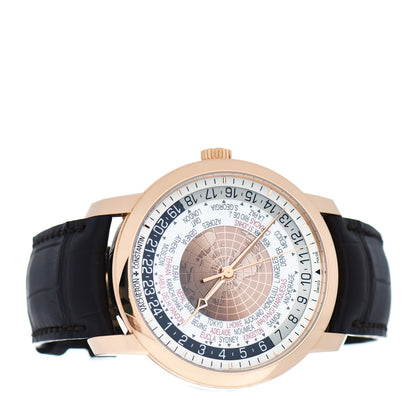 Vacheron Constantin 18K Pink Gold Alligator 42.5mm Traditionnelle World Time Automatic Watch 86060 2 of 5