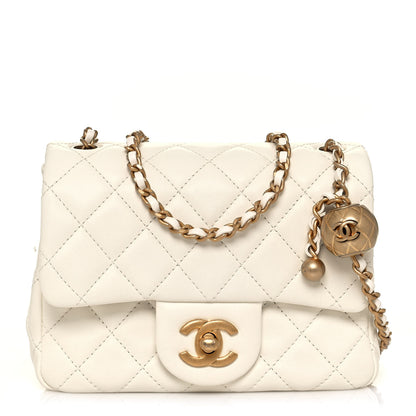 Chanel Lambskin Quilted Mini Pearl Crush Flap White 1 of 14