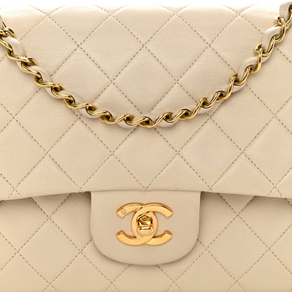 Chanel Lambskin Quilted Medium Double Flap Beige 7 of 12