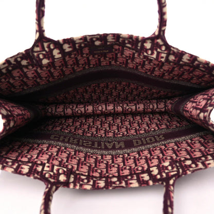Christian Dior Oblique Large Book Tote Burgundy Multicolor 5 of 10