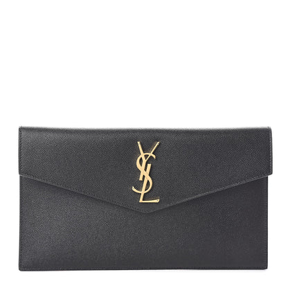 Saint Laurent Grain De Poudre Uptown Pouch Black 1 of 7