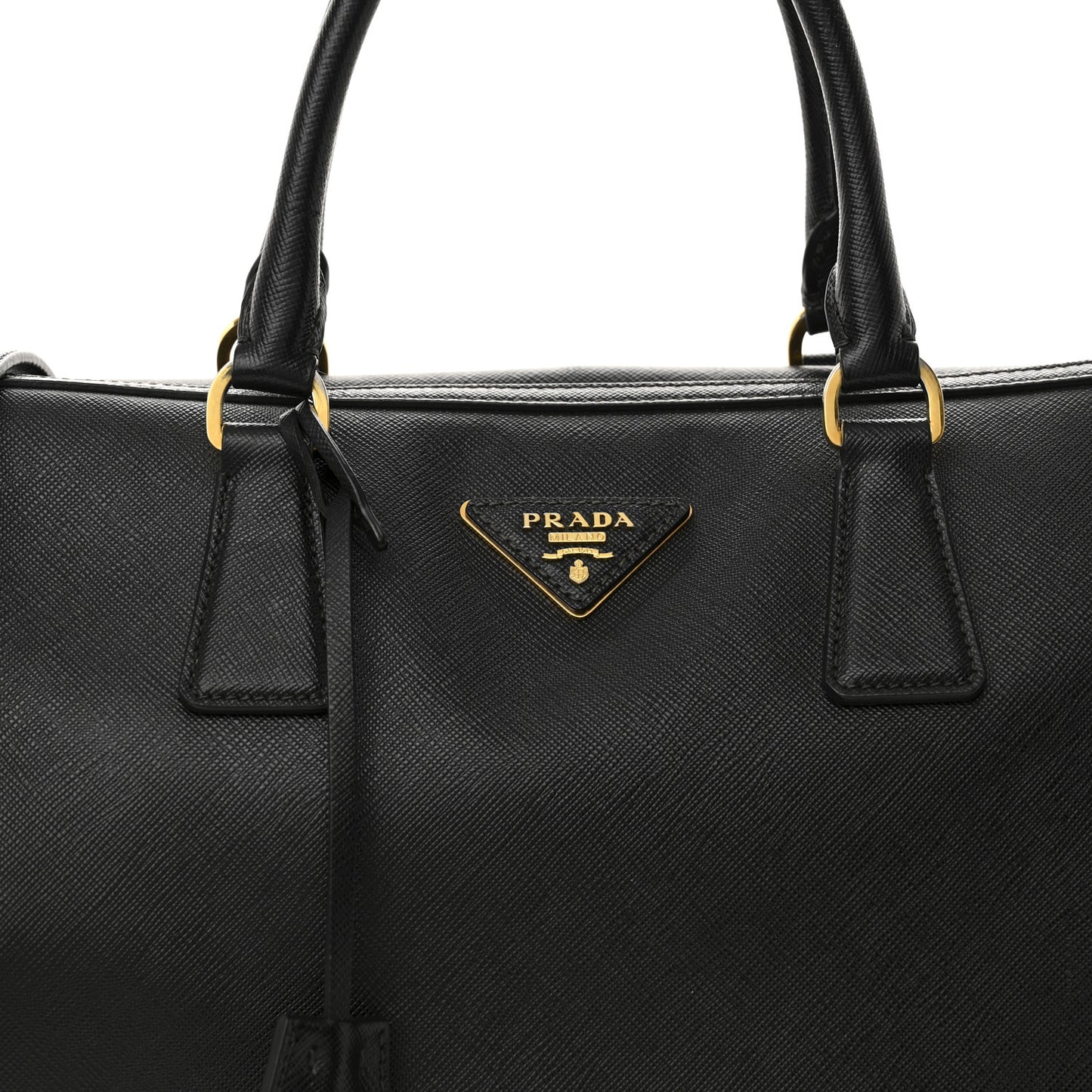 Saffiano Lux Bowler Black