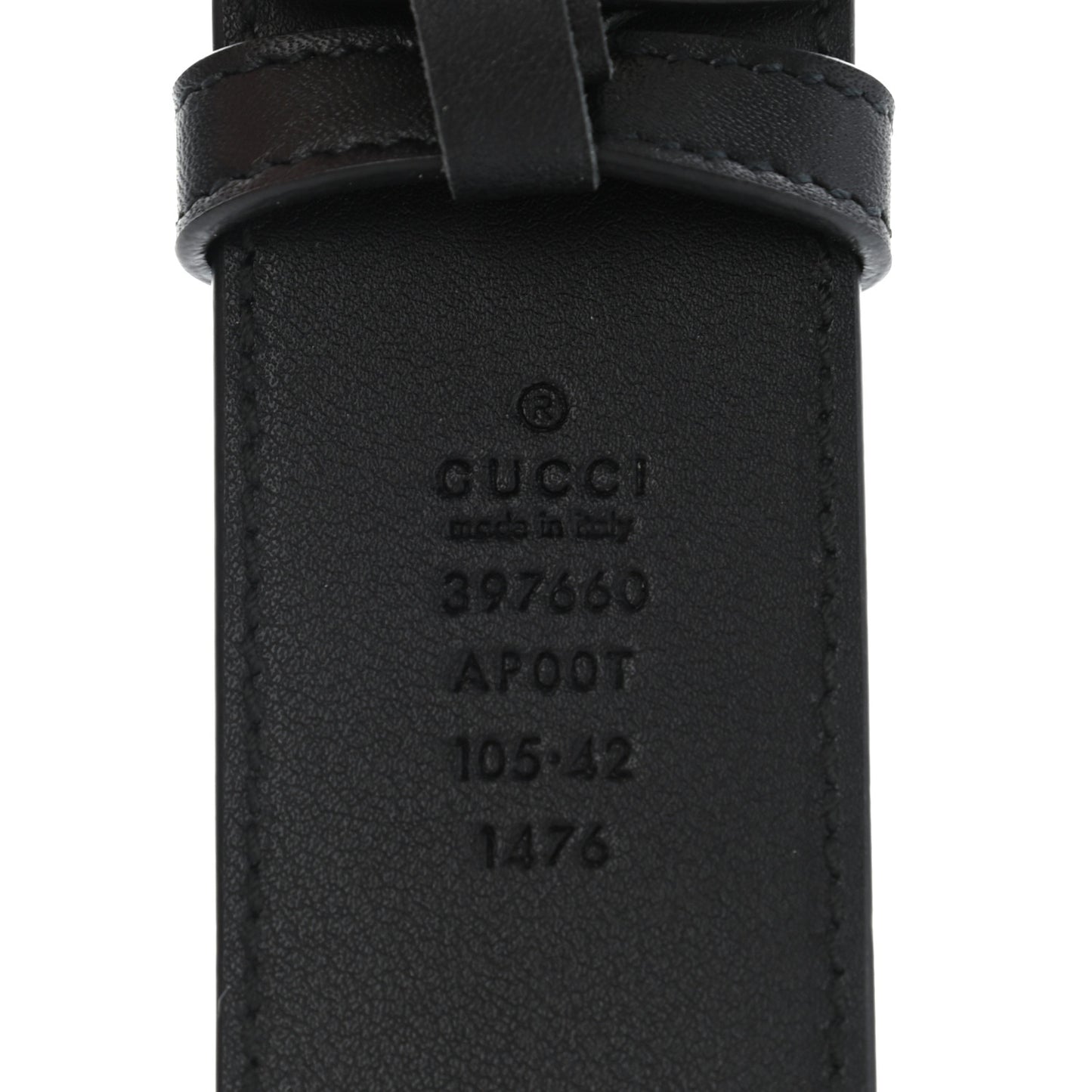 Moon Calfskin Double G 40mm Belt 105 42 Dark Cocoa