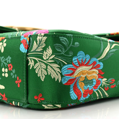 Gucci Jacquard Matelasse Floral Medium GG Marmont Shoulder Bag Green 10 of 12