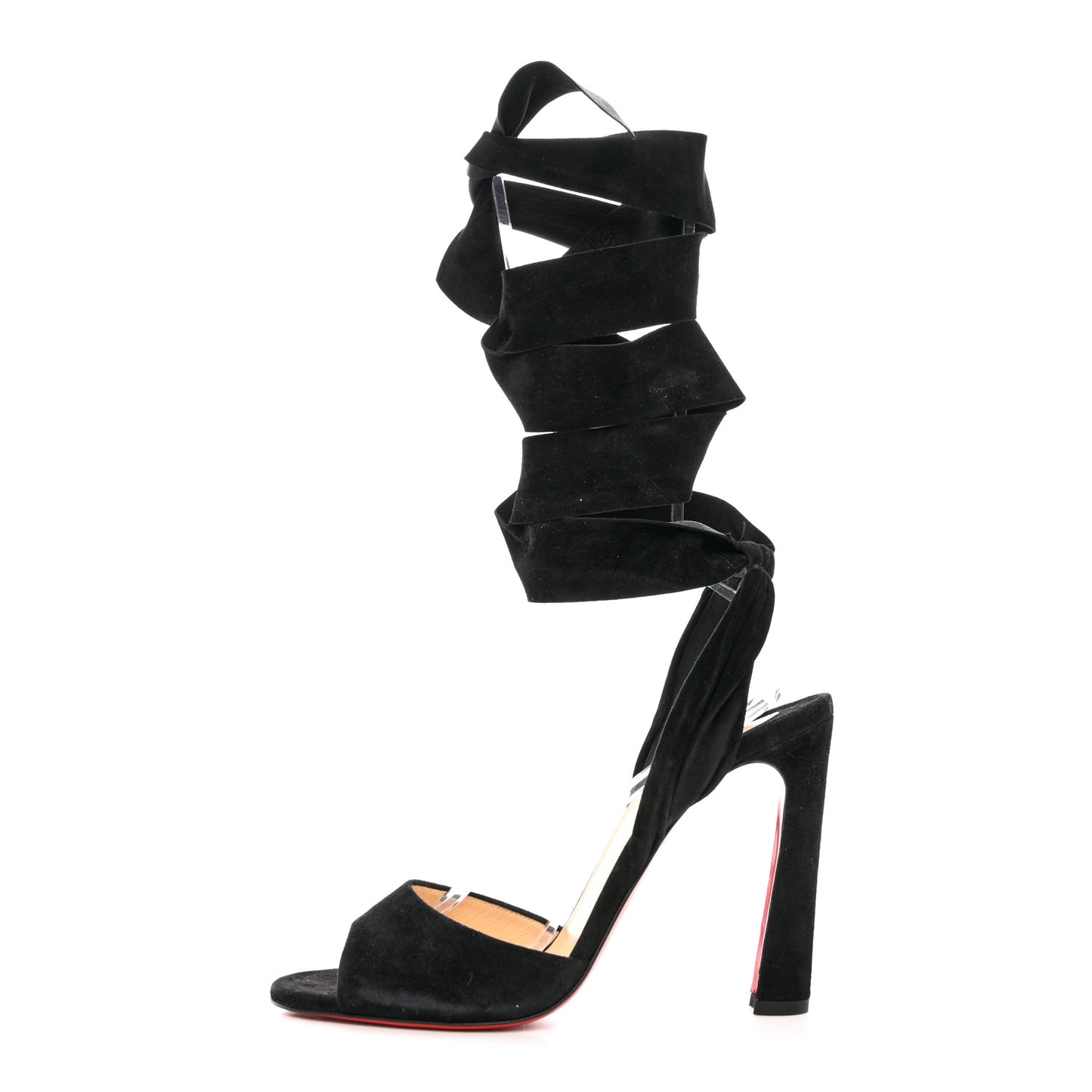 Veau Velours Rose Amelie 100 Ankle Strap Pumps 39 Black