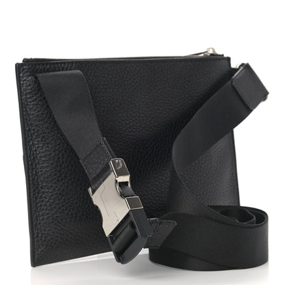 Fendi Cuoio Romano Selleria Fendi Stamp Patch Messenger Black Grigio 2 of 7