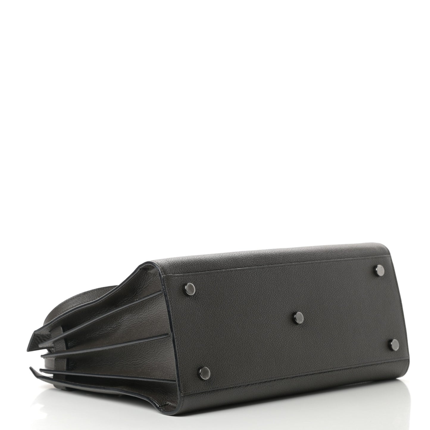 Grained Calfskin Small Sac De Jour Coal