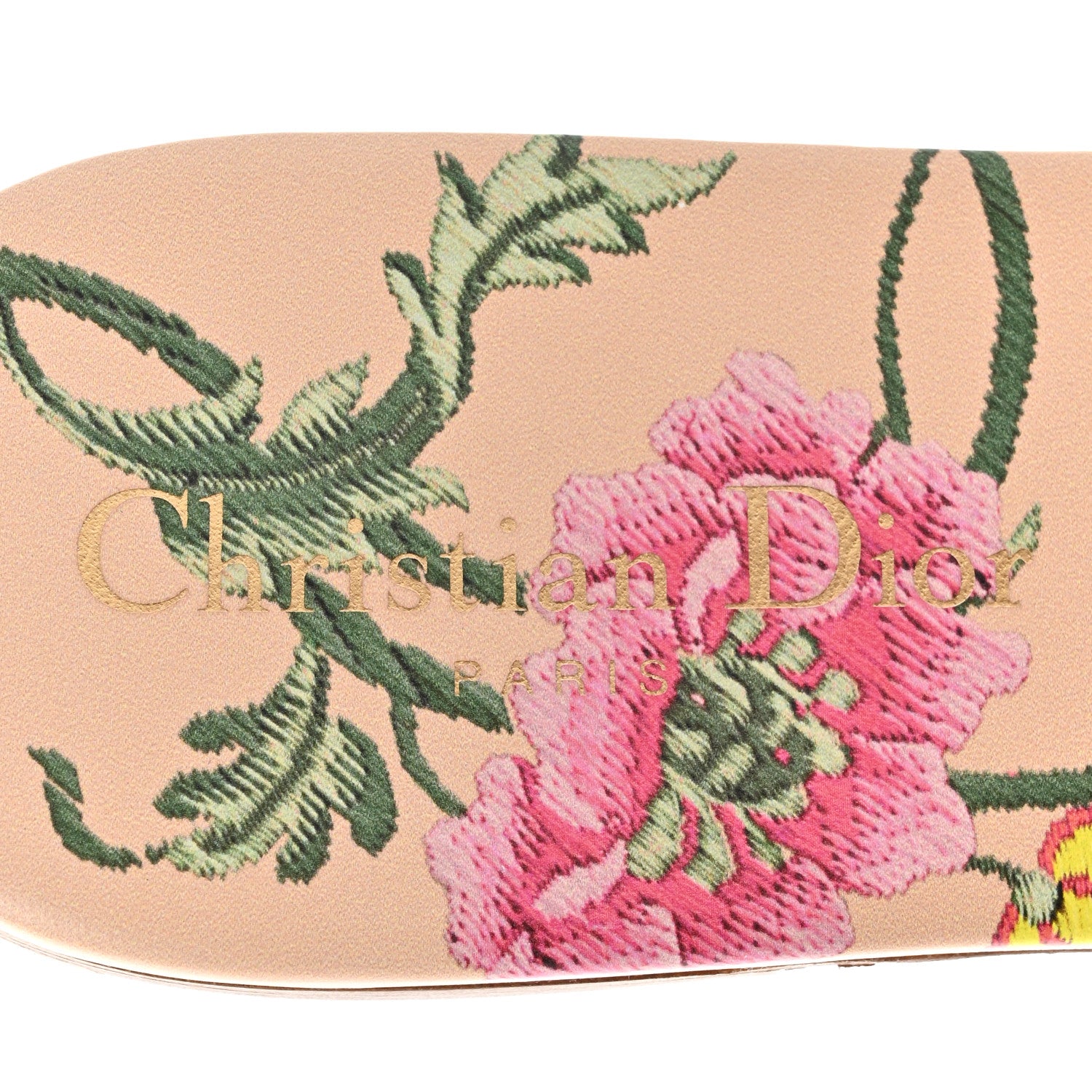 Christian Dior Straw Embroidered Petites Fleurs Dway Mules Slide Sandals 40 Multicolor 7 of 9