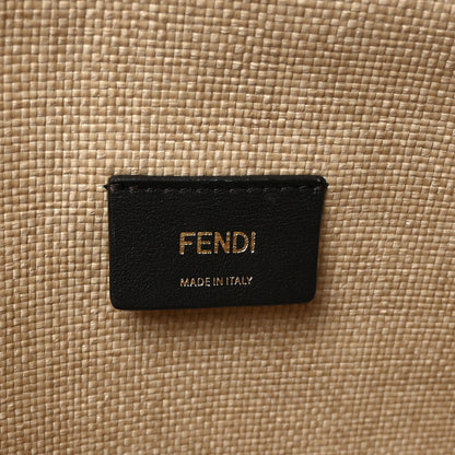 Fendi Straw Vitello King Plexiglass Woven Medium Fendi Sunshine Shopper Tote Natural Black 6 of 11