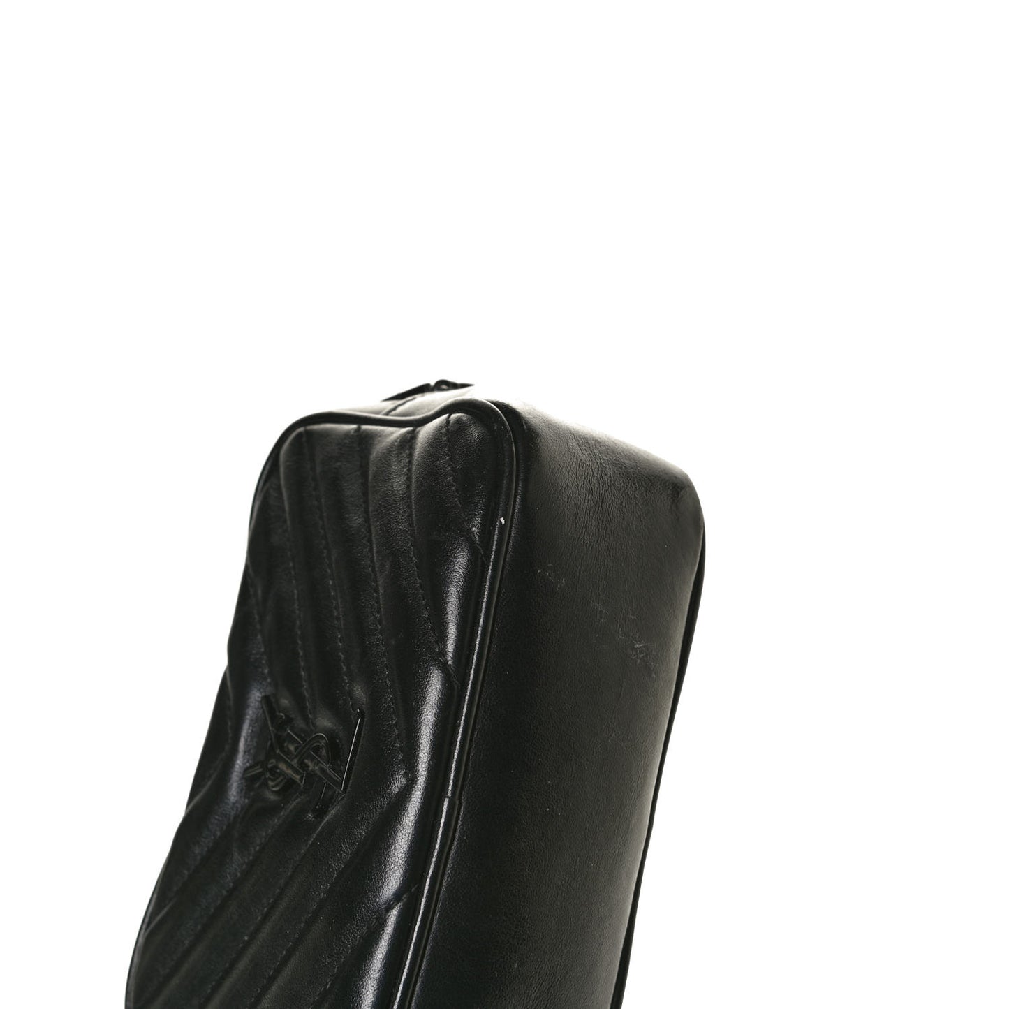 Calfskin Matelasse Monogram Lou Belt Bag Black