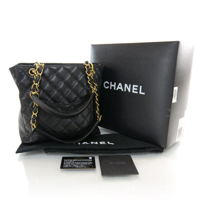 Chanel Caviar Petit Shopping Tote PST Black 3 of 8