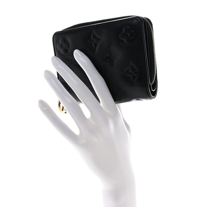 Louis Vuitton Lambskin Embossed Monogram Lou Coussin Wallet Black 2 of 6