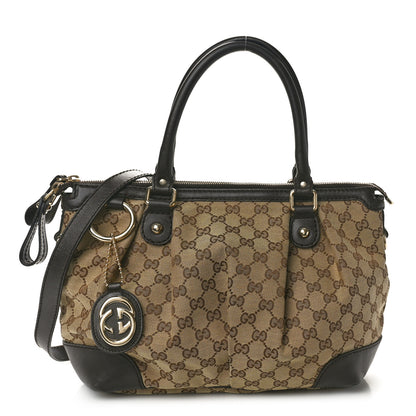 Gucci Monogram Medium Sukey Top Handle Dark Brown 1 of 10