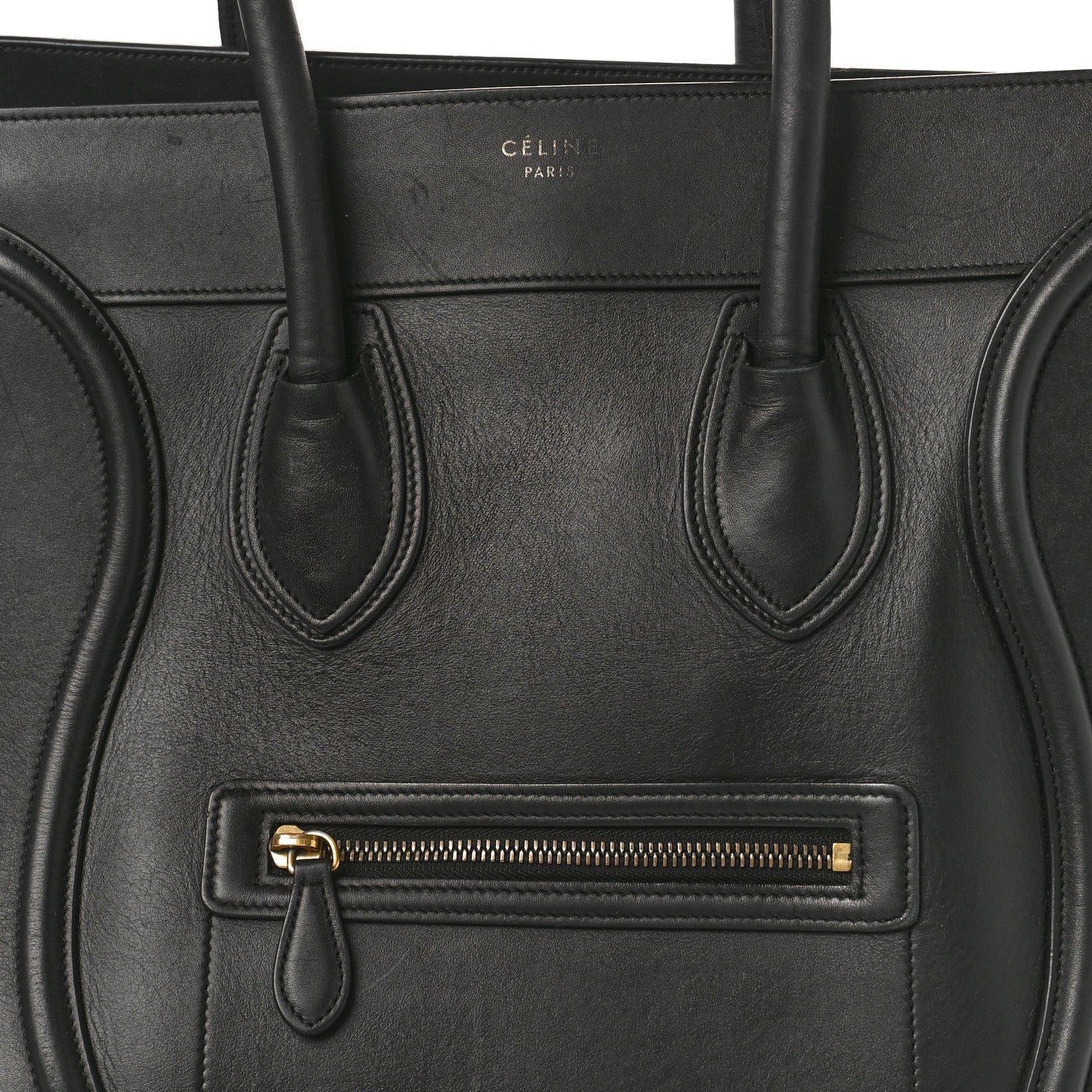 Celine Smooth Calfskin Mini Luggage Black 13 of 15
