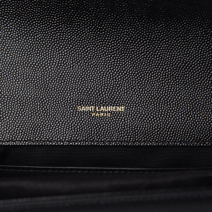 Saint Laurent Grain De Poudre Medium Classic Monogram Kate Satchel Black 6 of 9