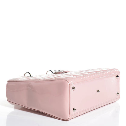 Christian Dior Patent Cannage Large Lady Dior Light Pink 5 of 9