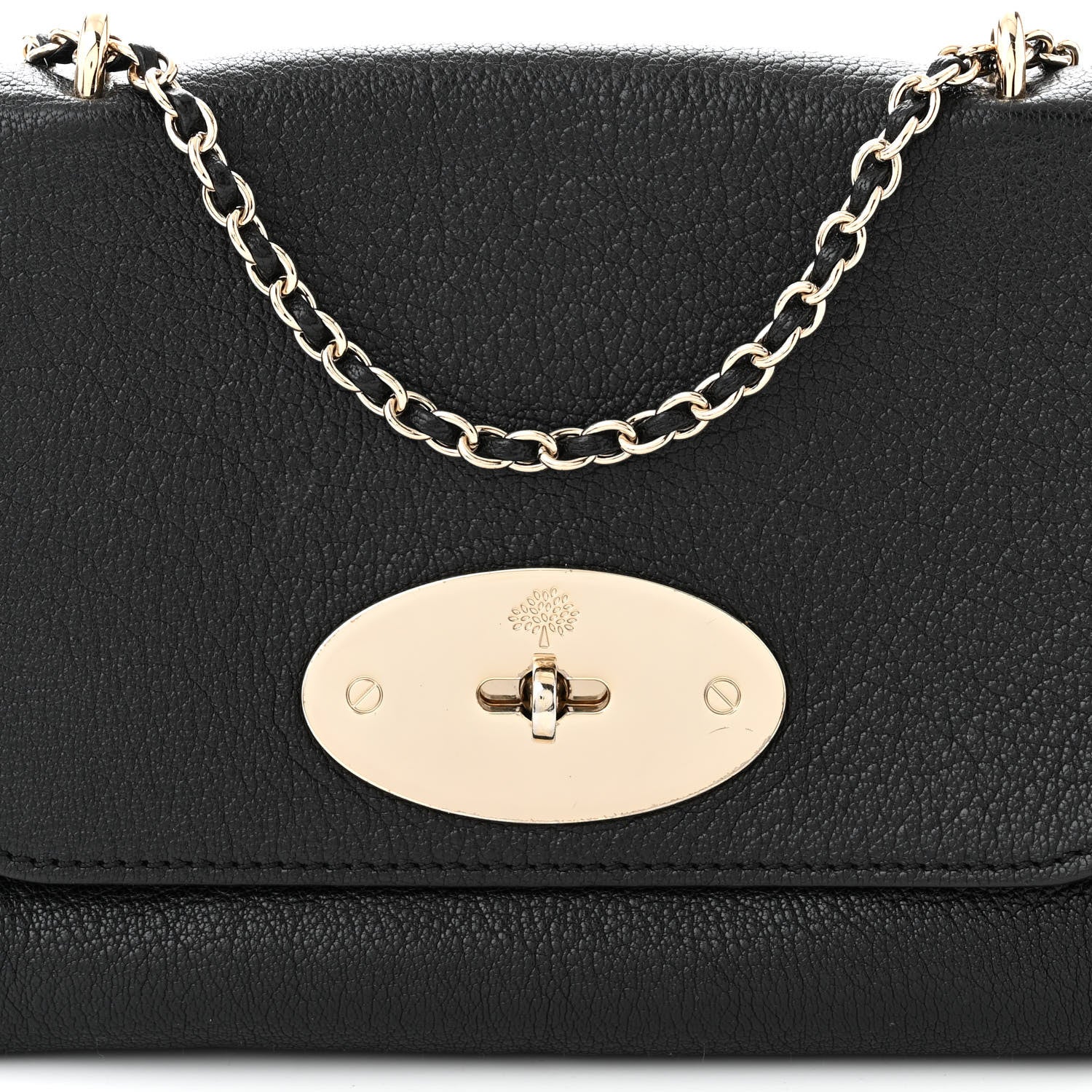 Mulberry Glossy Goatskin Small Lily Flap Black 9 of 11
