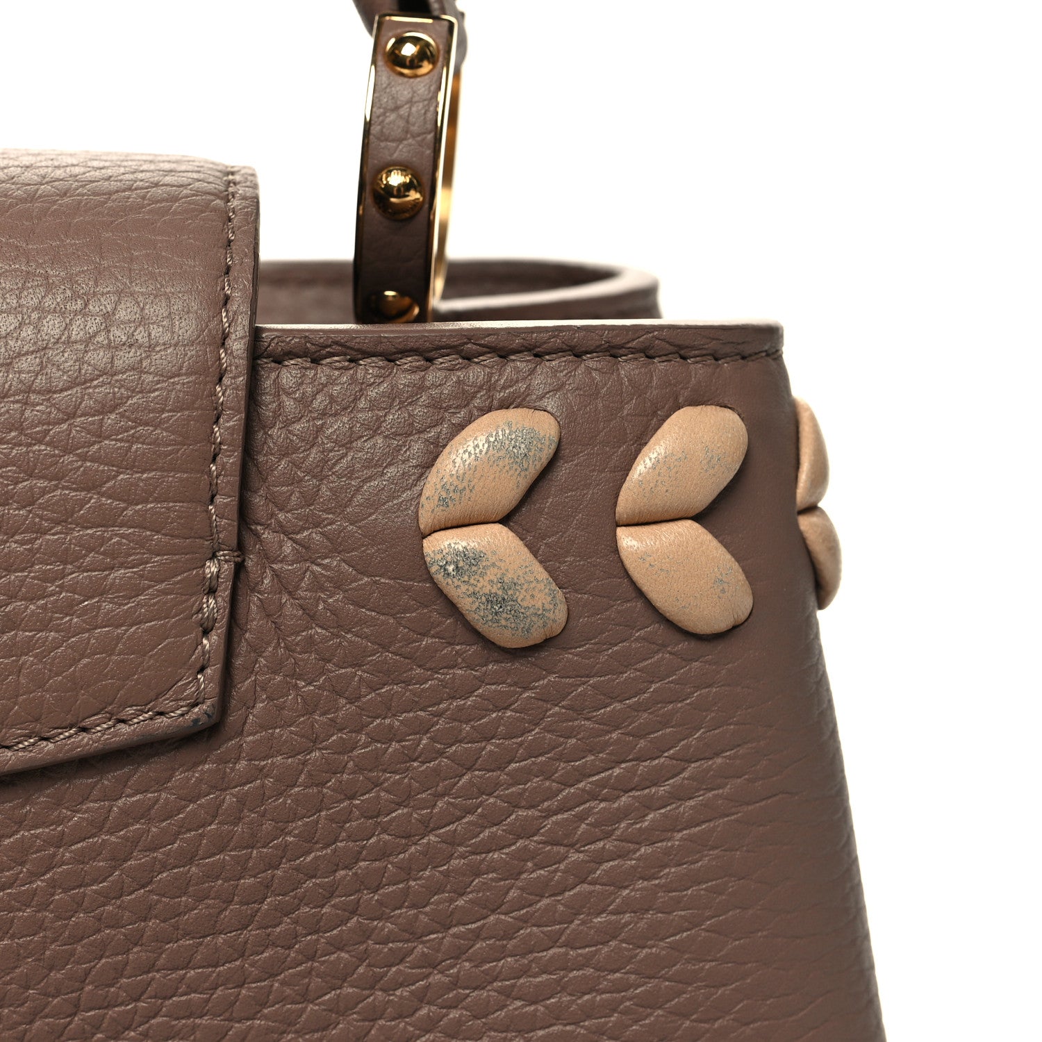 Louis Vuitton Taurillon Lambskin Capucines PM Taupe 11 of 11