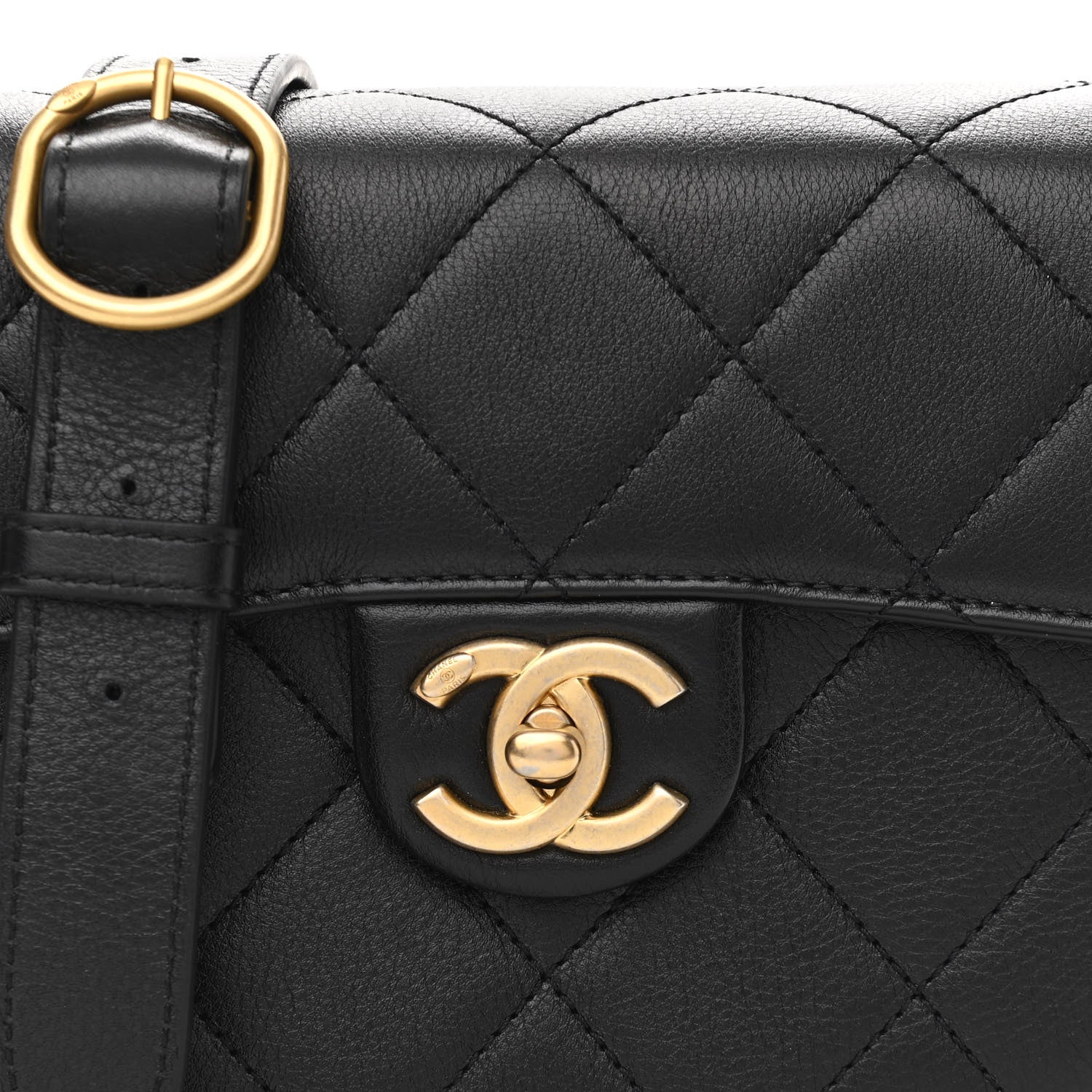 Chanel Calfskin Quilted Moon Messenger Black 8 of 13