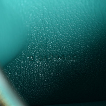 Hermes Ostrich Bearn Compact Wallet Vert Vertigo 7 of 10