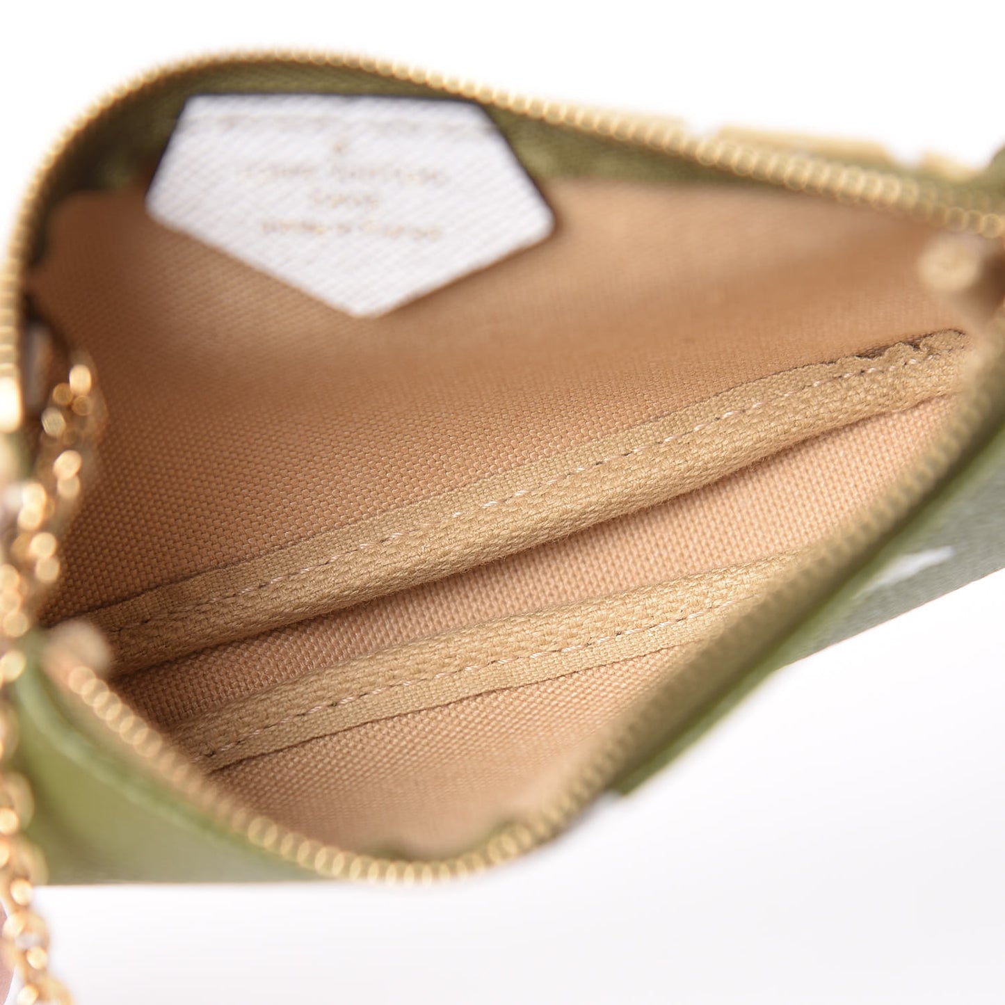 Monogram Giant Micro Pochette Accessories Kaki White