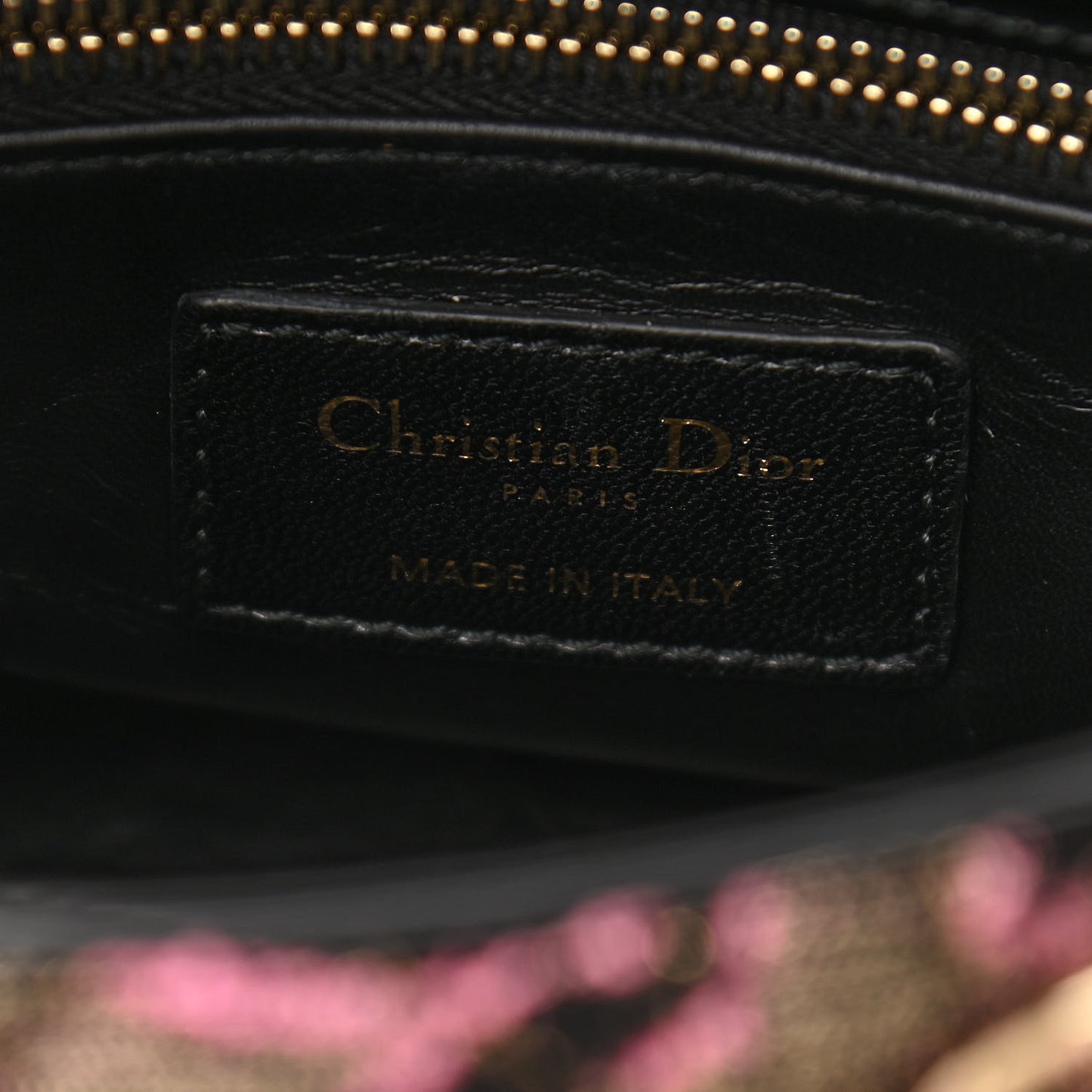 Patent Tweed Embroidered Mini Lady Dior Multicolor