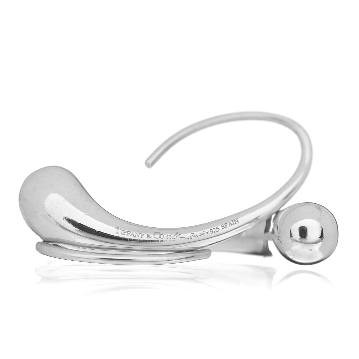 Sterling Silver Elsa Peretti Teardrop Hoop Earrings
