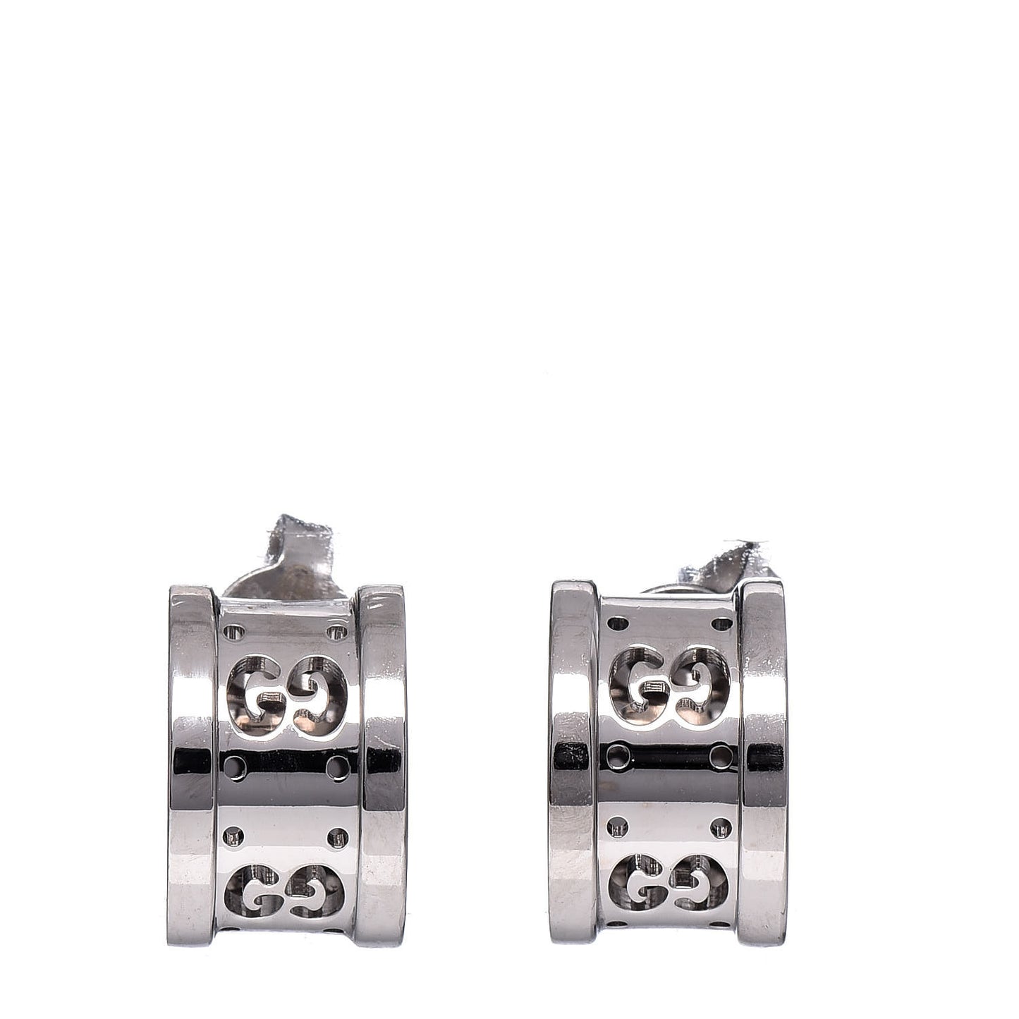 18K White Gold Icon Twirl Earrings