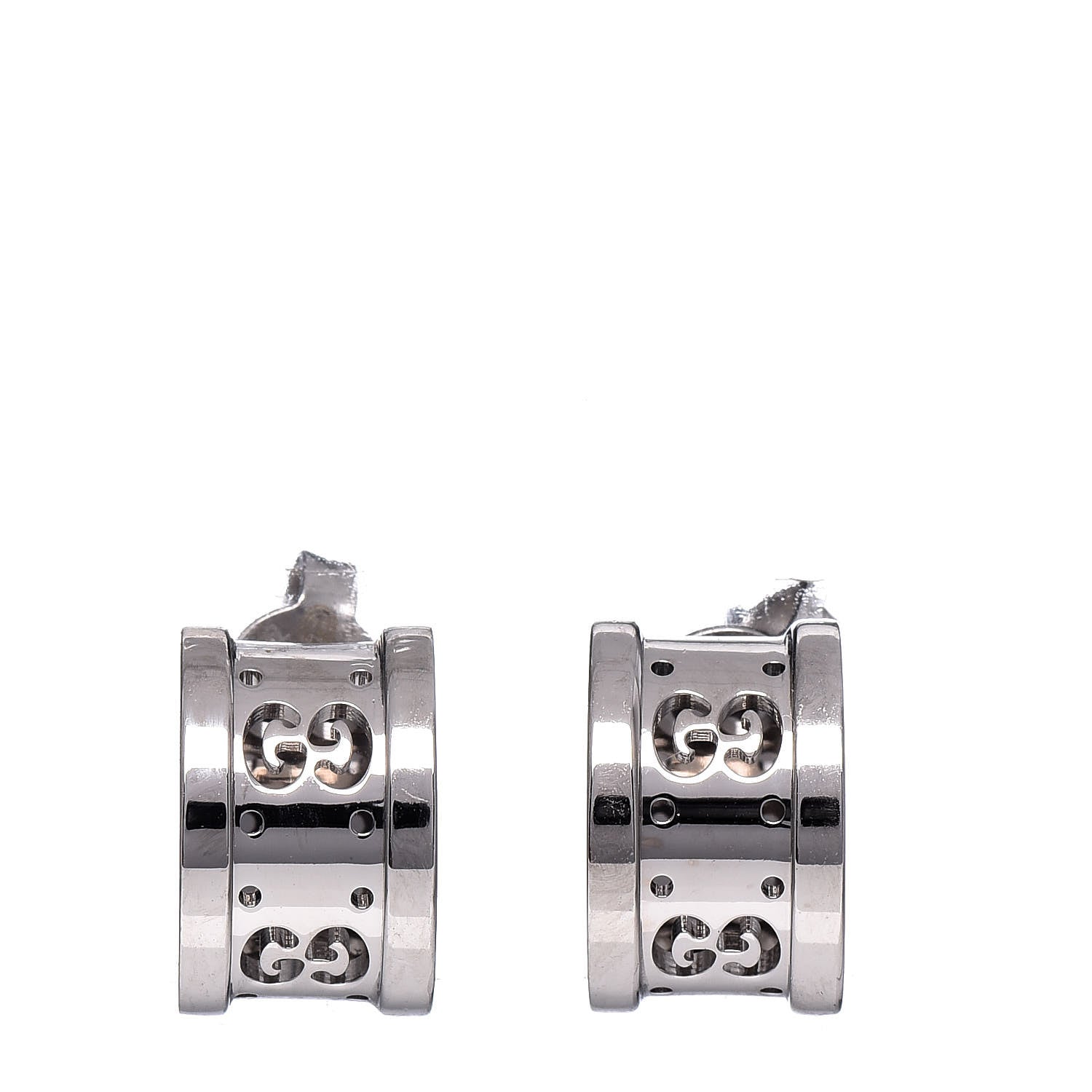 Gucci 18K White Gold Icon Twirl Earrings 1 of 5