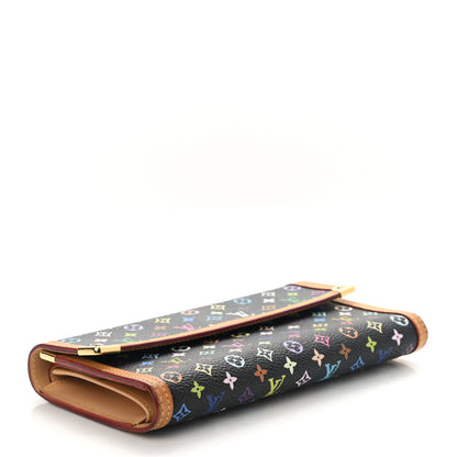 Louis Vuitton Monogram Multicolor Porte Tresor International Wallet Black 4 of 7