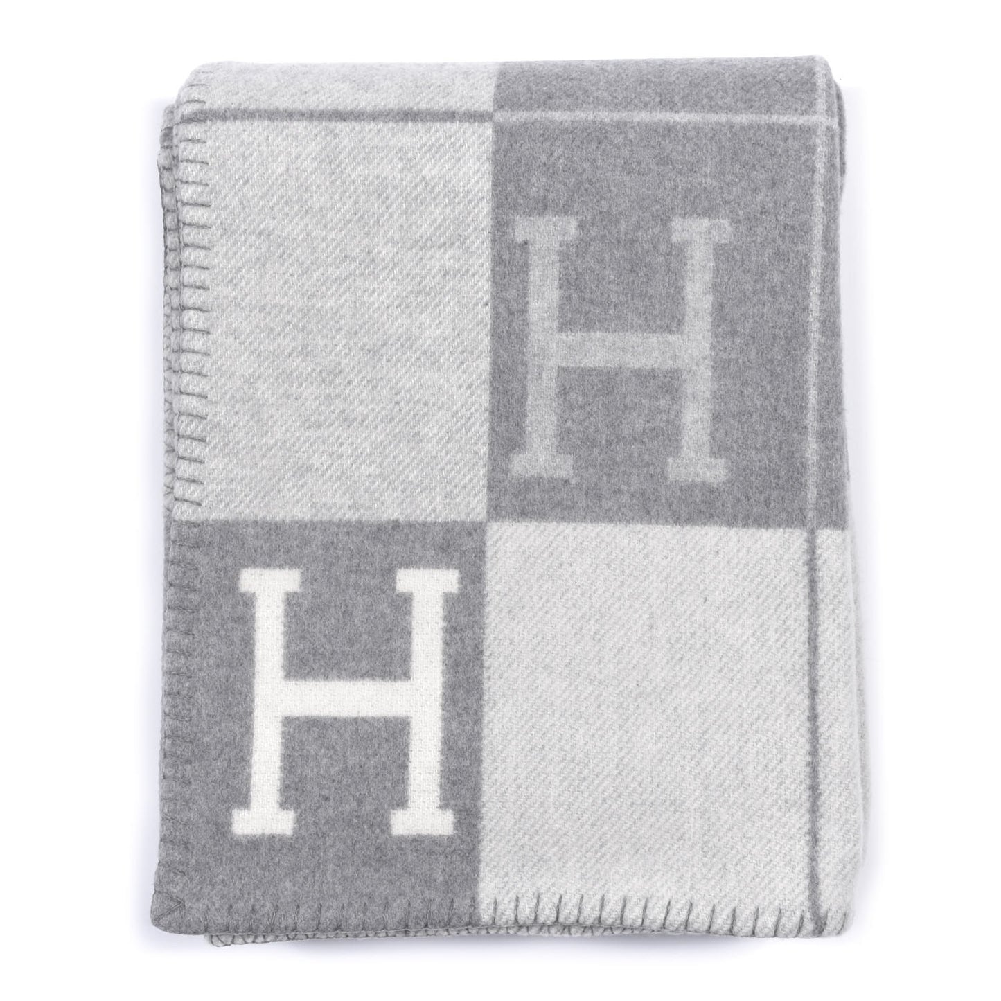 Wool Cashmere Avalon III Blanket Ecru Gris Clair