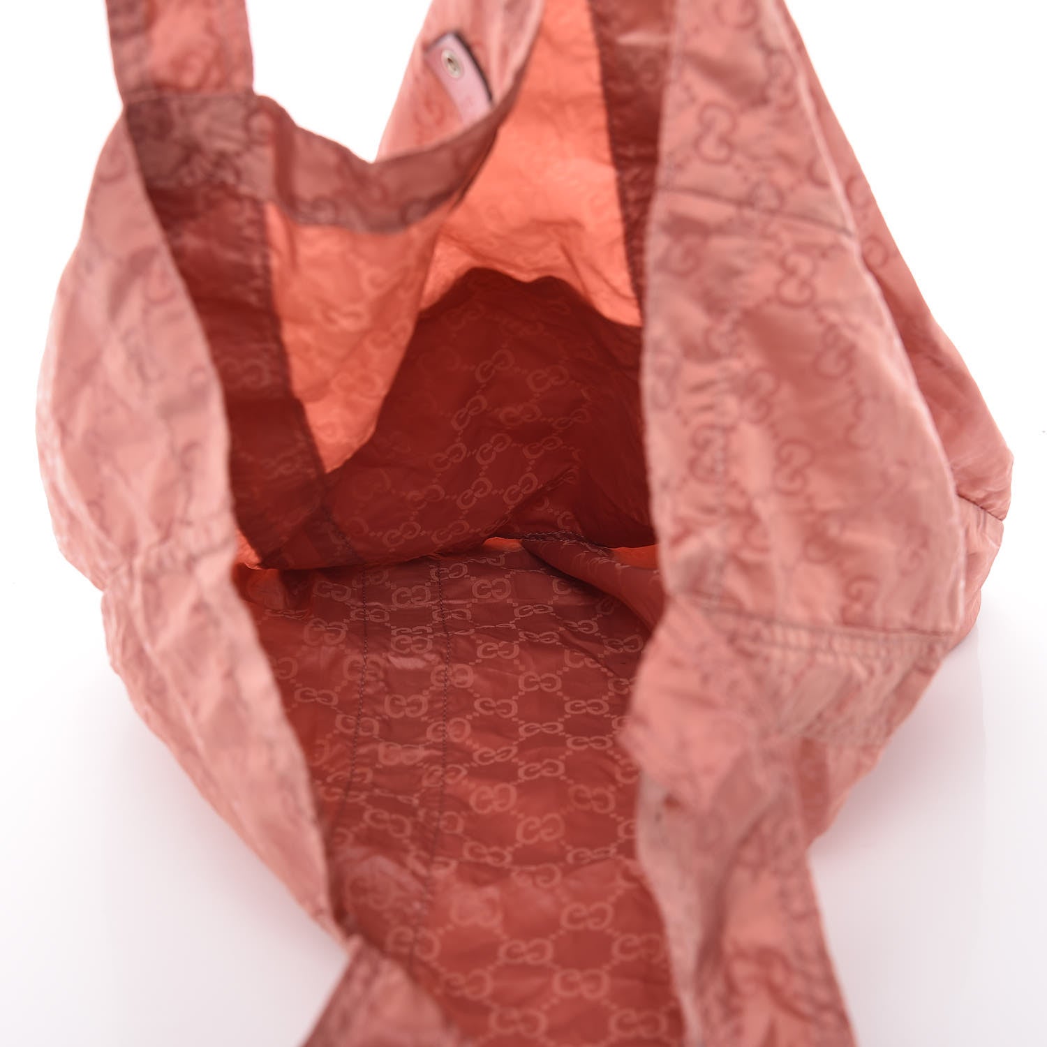 Gucci Nylon Monogram Teddy Bear Folding Tote Pink 5 of 19