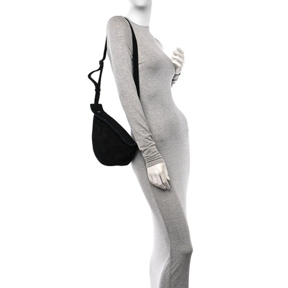 The Row Suede Small Slouchy Banana Bag Black 2 of 12