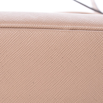 Prada Saffiano Cuir Medium Double Bag Cammeo Black 16 of 17