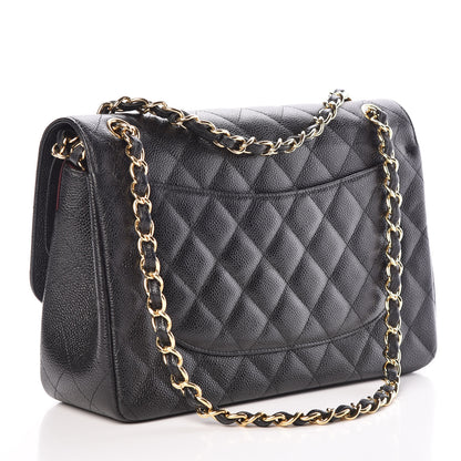 Chanel Caviar Quilted Jumbo Double Flap Black 3 of 10
